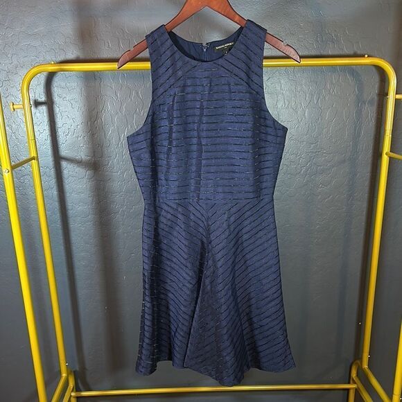 Blue Mini A-Line Halter Dress for Casual Occasions - Picture 1 of 6